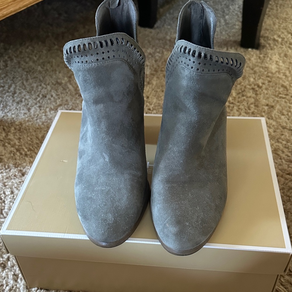 Vince Camuto Gray Suede Ankle Booties